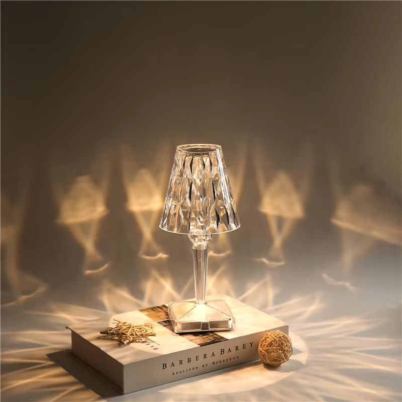 Crystal Diamond LED Table Lamp – Luxury Decorative Night Light